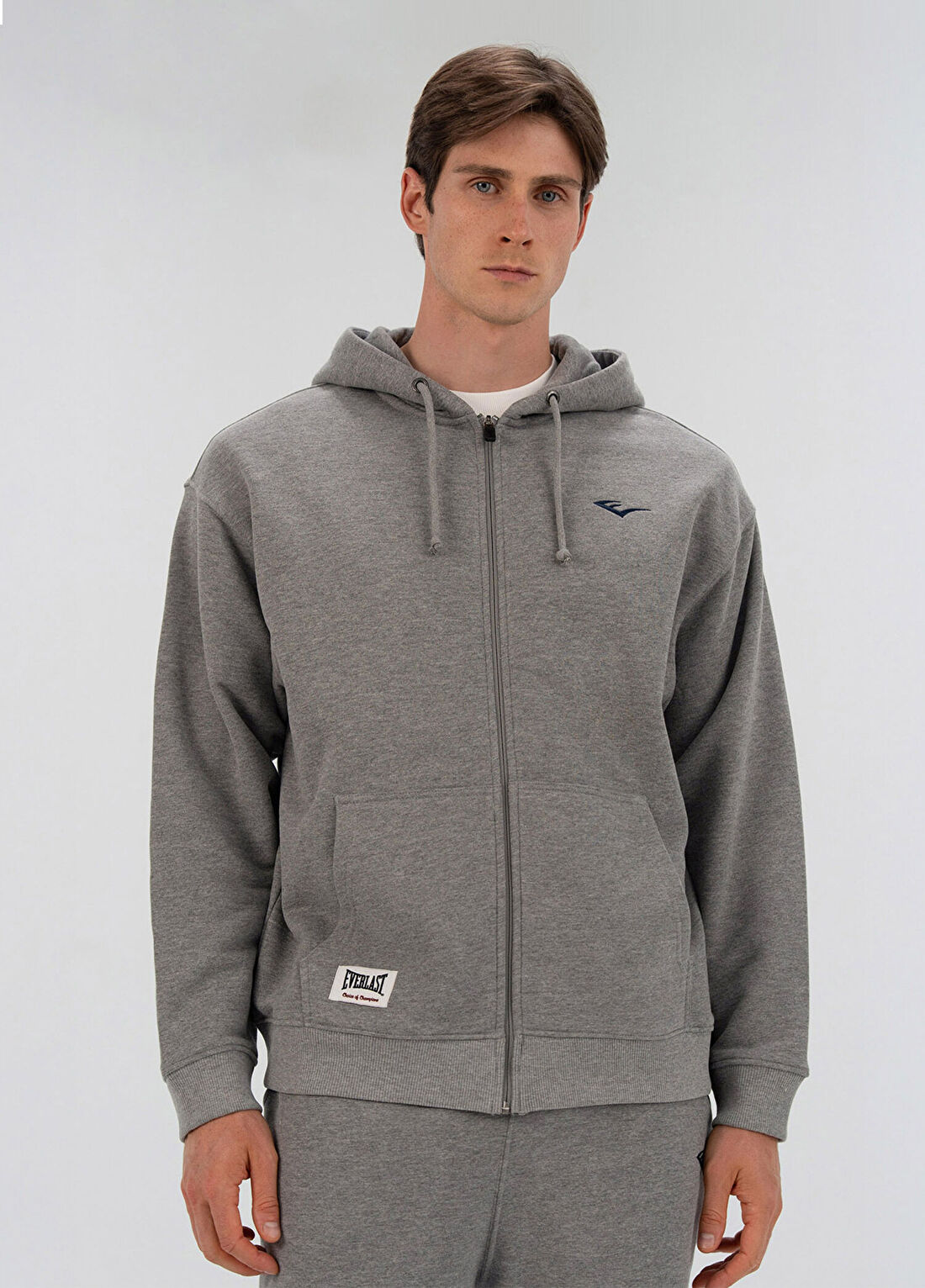 Everlast Heritage Champions Gri Fermuarlı Unisex Spor Sweatshirt