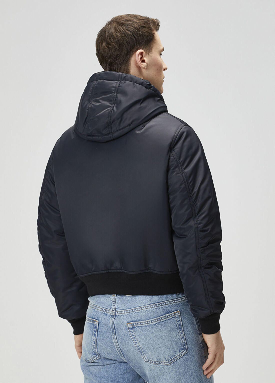 McQueen Lacivert Kapüşonlu Mont görsel 4