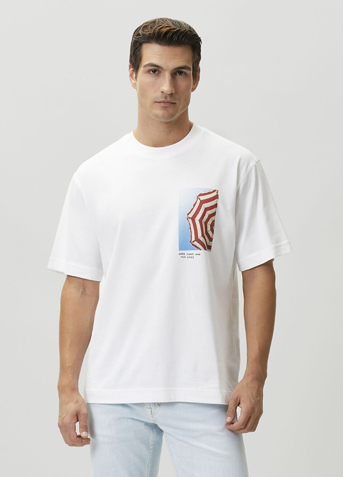 Closed Beyaz Baskılı T-shirt