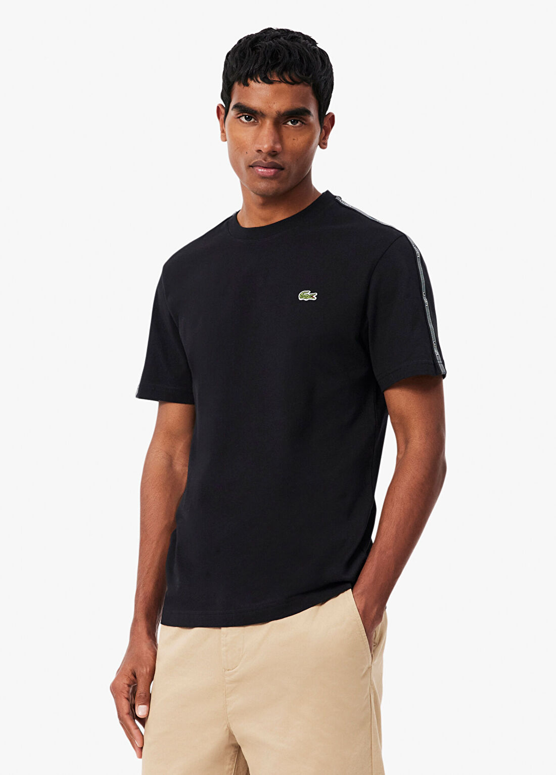 Lacoste Erkek Regular Fit Bisiklet Yaka Siyah T-Shirt