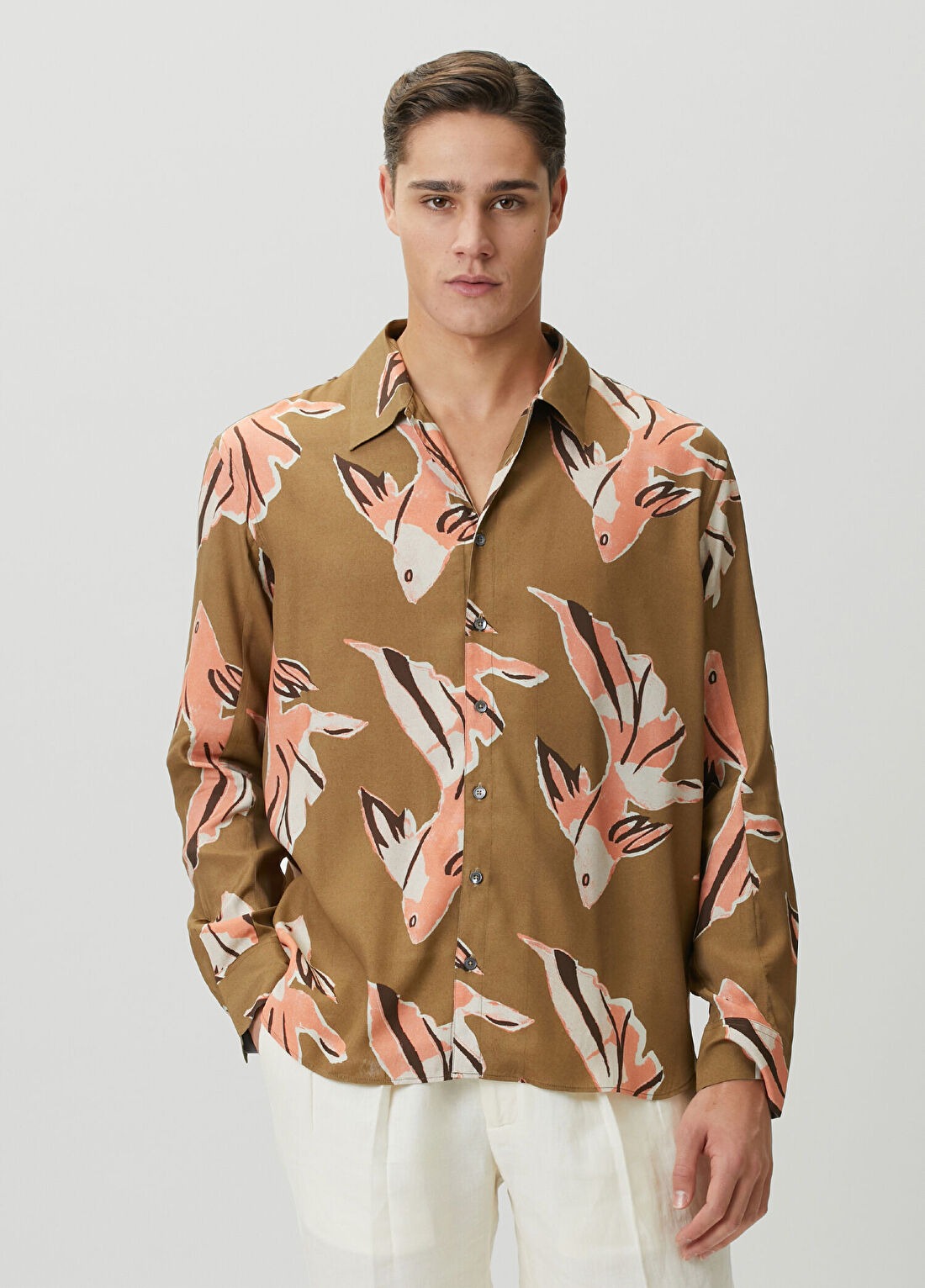 Paul Smith Haki Figür Desenli Gömlek