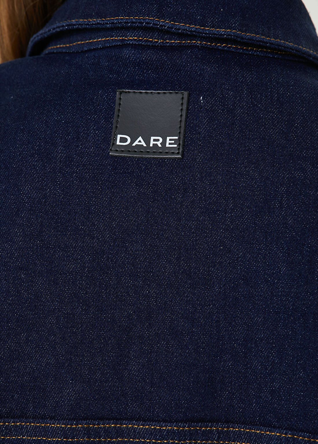 Dare London London Koyu Mavi Kadın Jean Ceket görsel 3