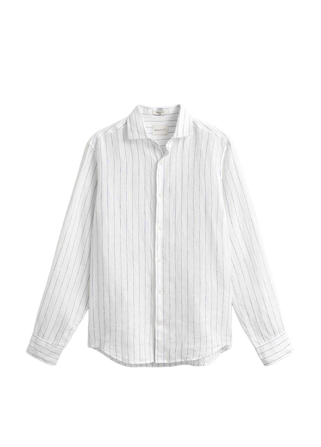 Gant Beyaz Çizgili Regular Fit Uzun Kollu Erkek Gömlek