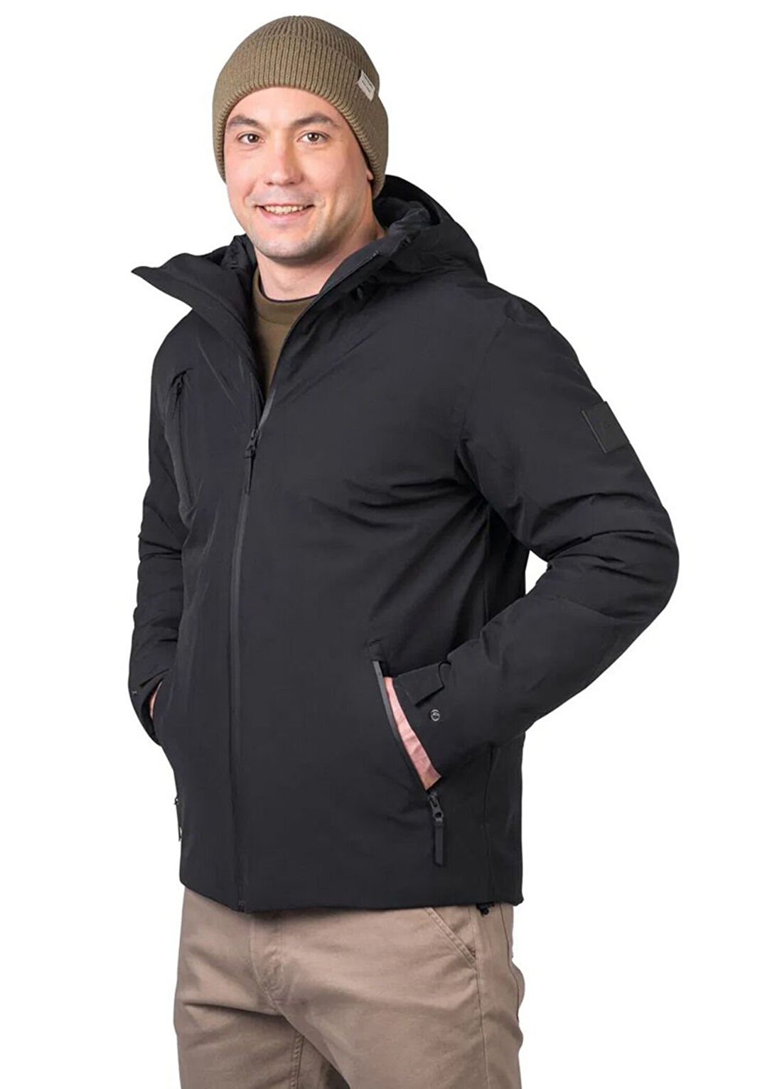Hannah Derk II Anthracite Kapüşonlu Erkek Outdoor Mont görsel 3