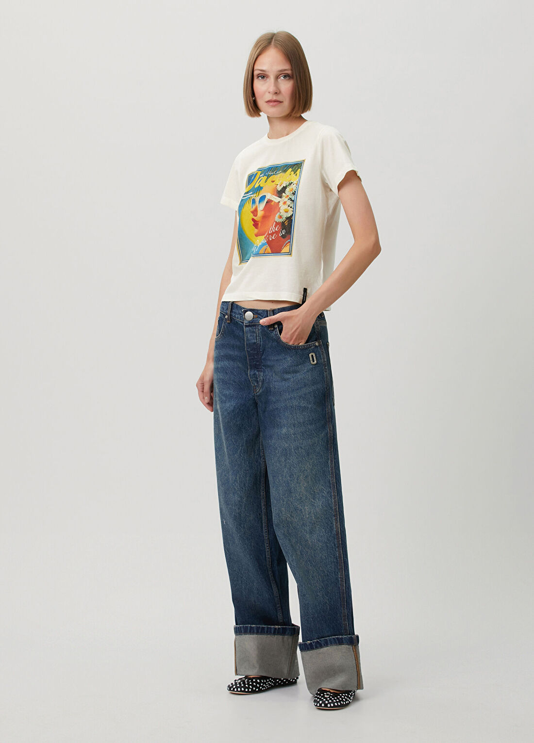 Marc Jacobs Sun Poster Beyaz T-shirt görsel 2