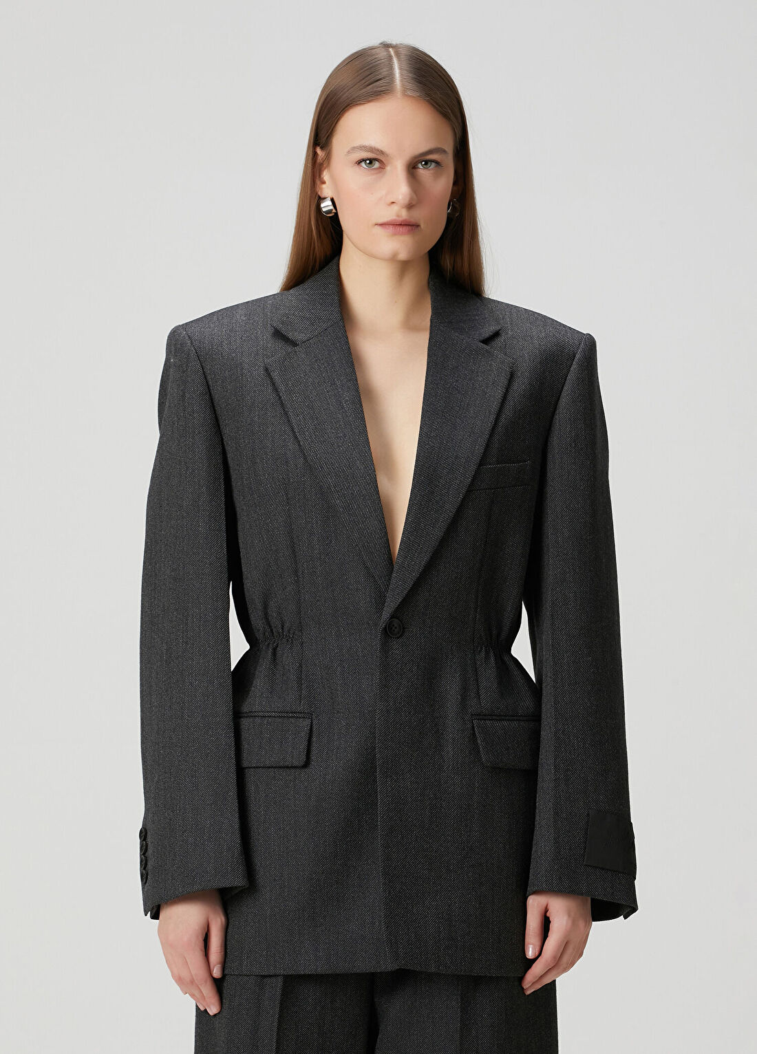 Alexander Wang Oversized Siyah Yün Blazer