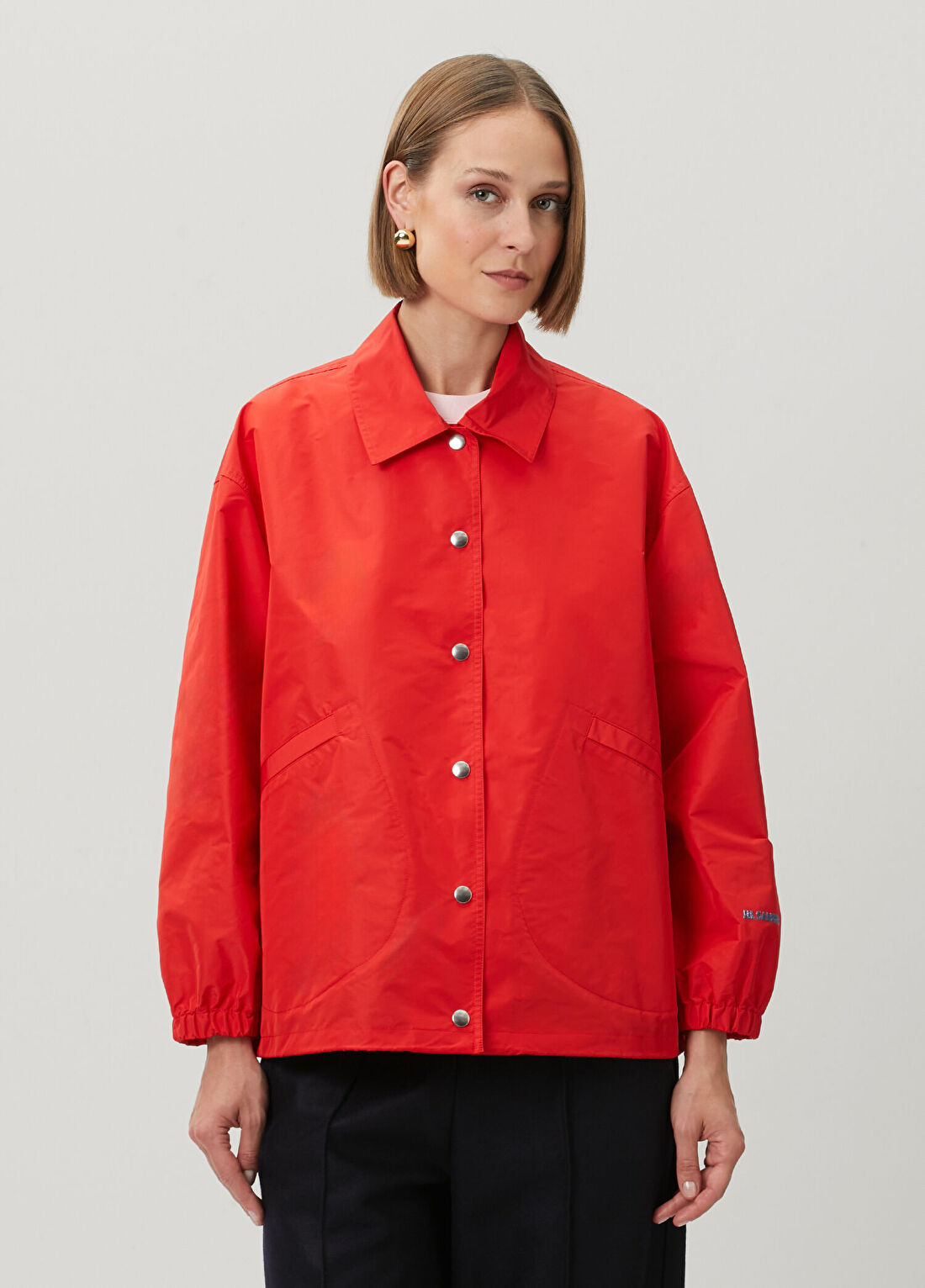 Jil Sander Kırmızı Yağmurluk görsel 4