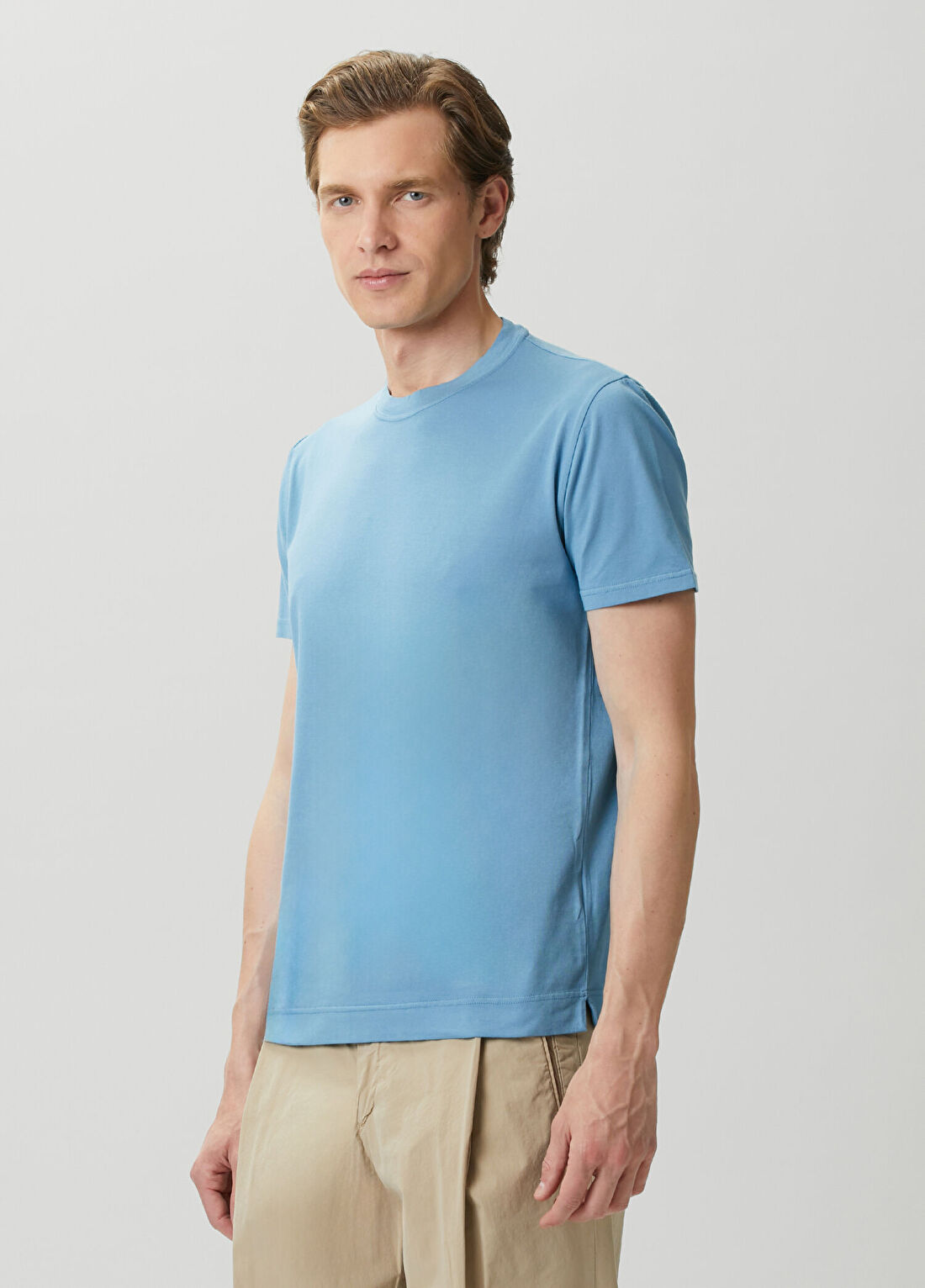 Fedeli Mavi Basic T-shirt görsel 3