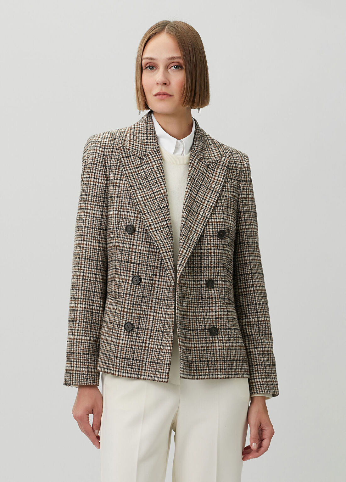 Brunello Cucinelli Bej Koyu Kahverengi Puffer Mont