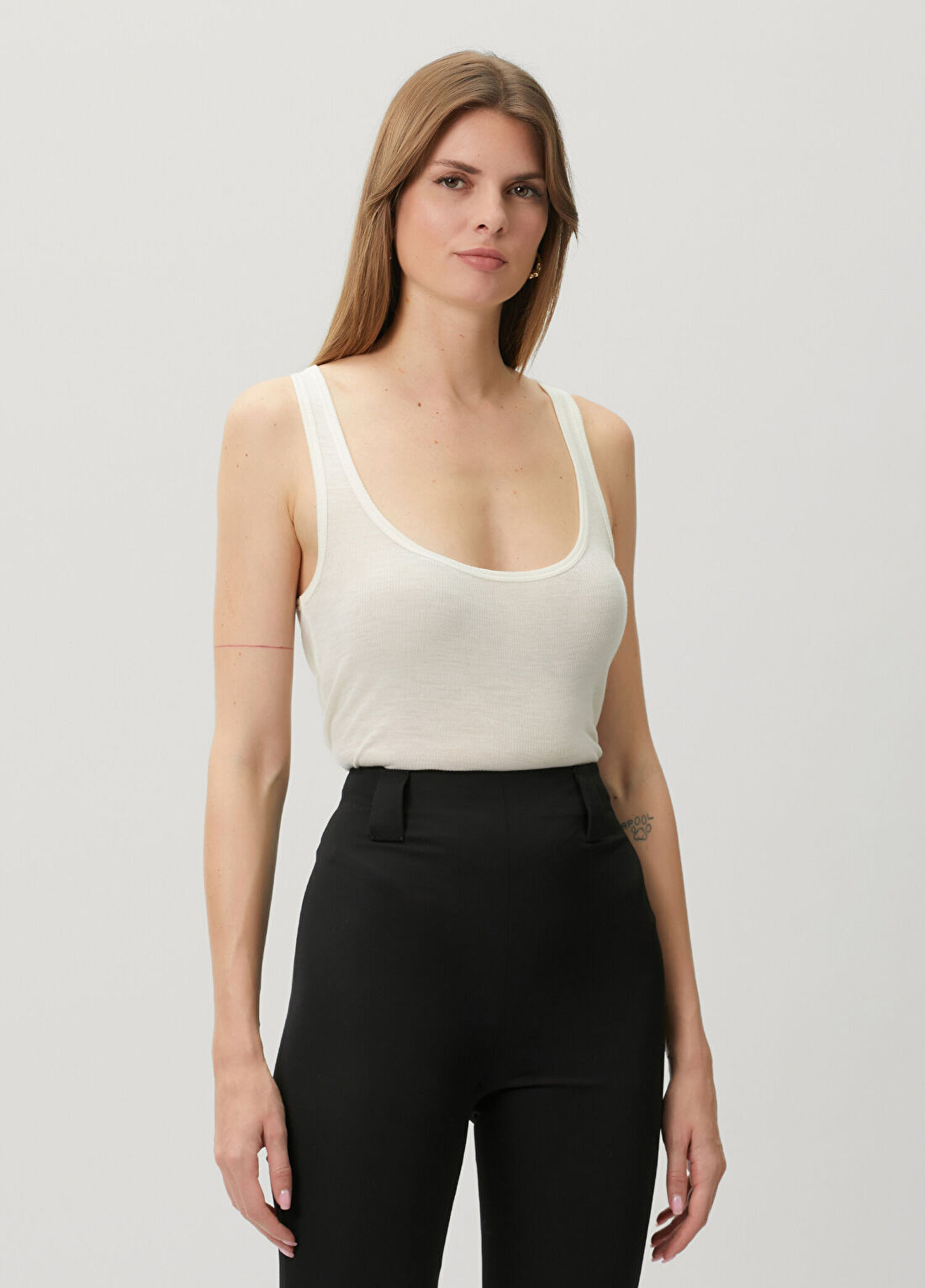 Versace Krem Yün Atlet görsel 3