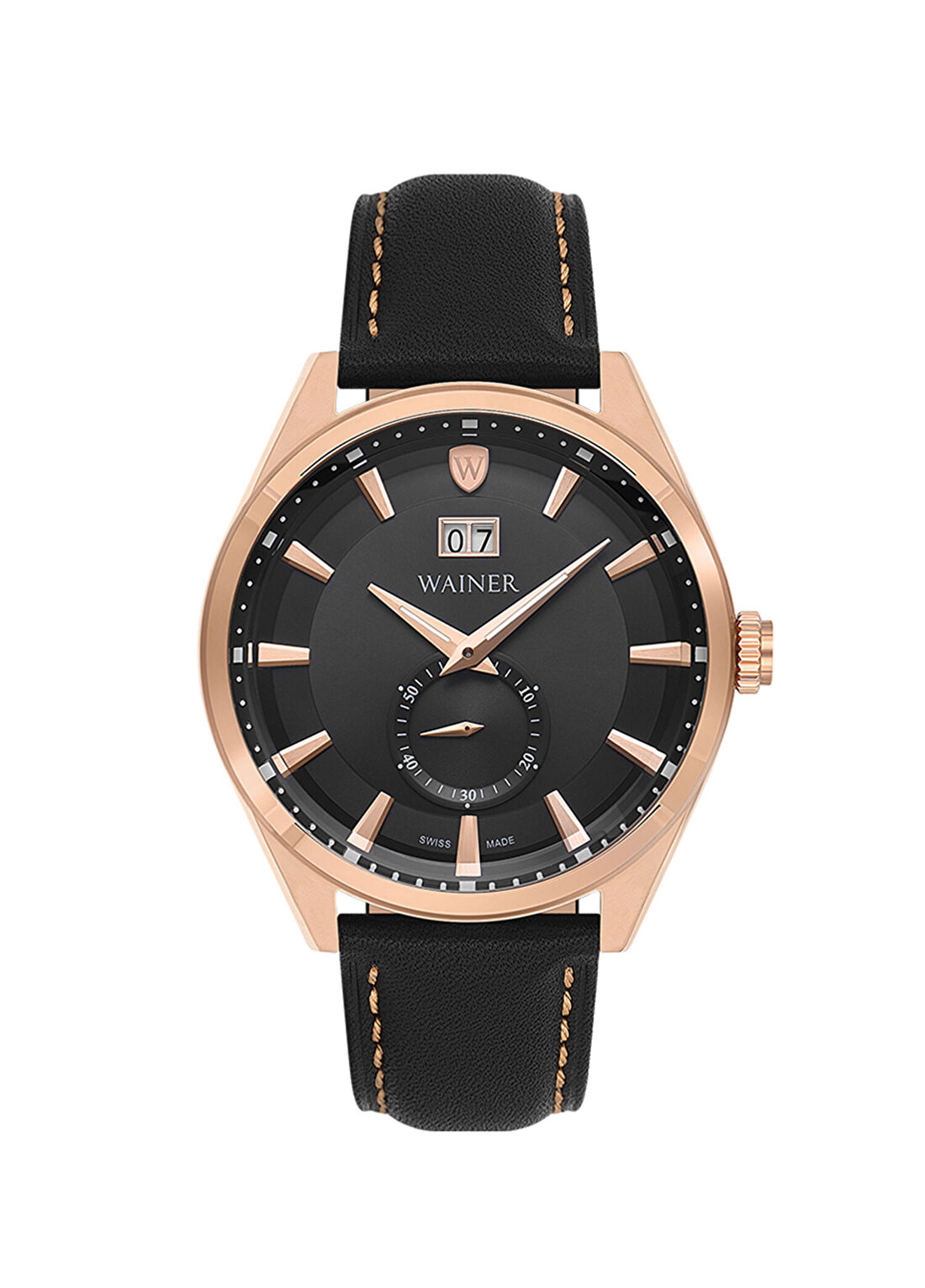 Wainer WA.17100-C Siyah Çelik Kol Saati
