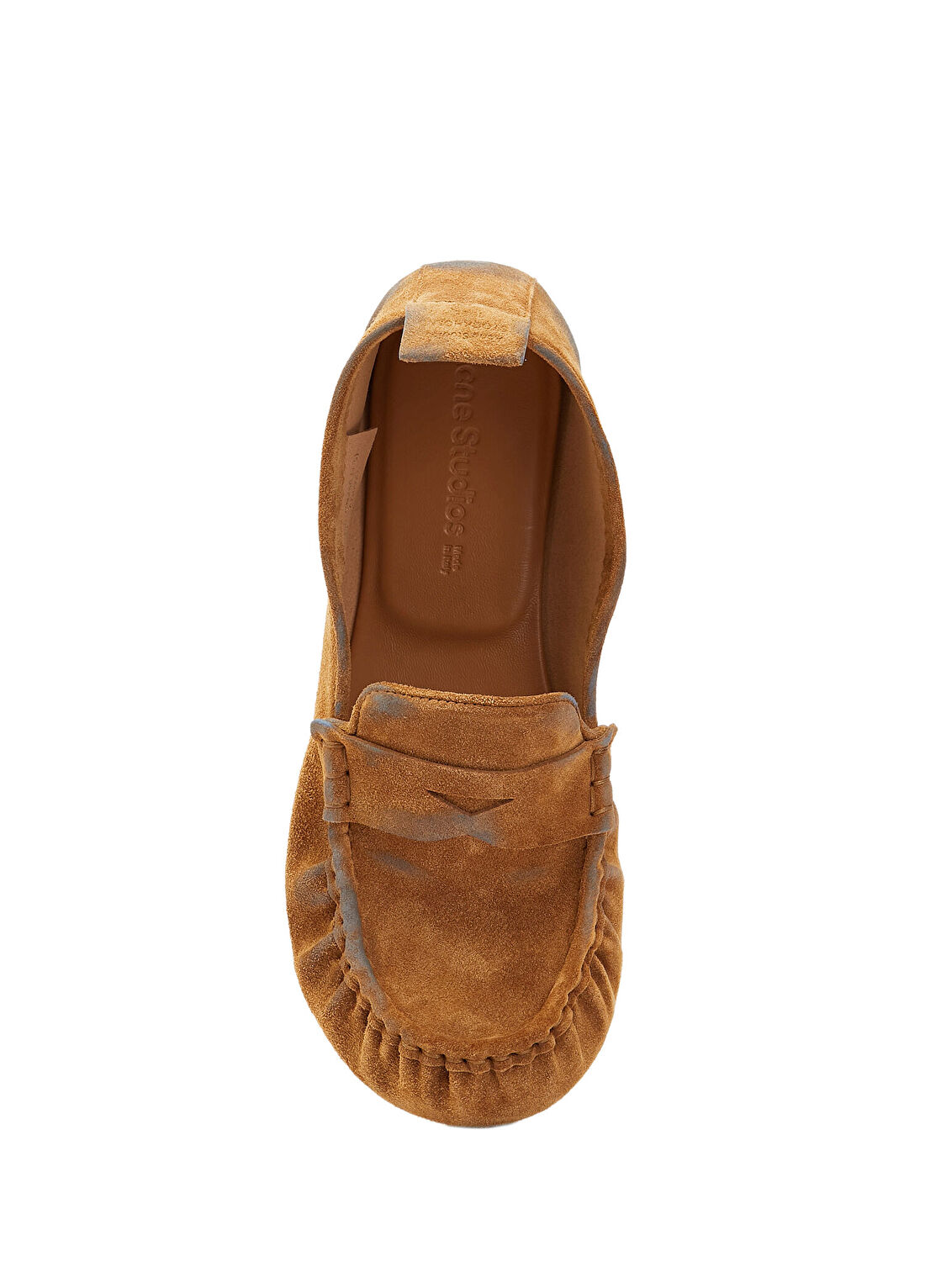 Acne Studios Bej Mavi Kadın Süet Loafer görsel 4