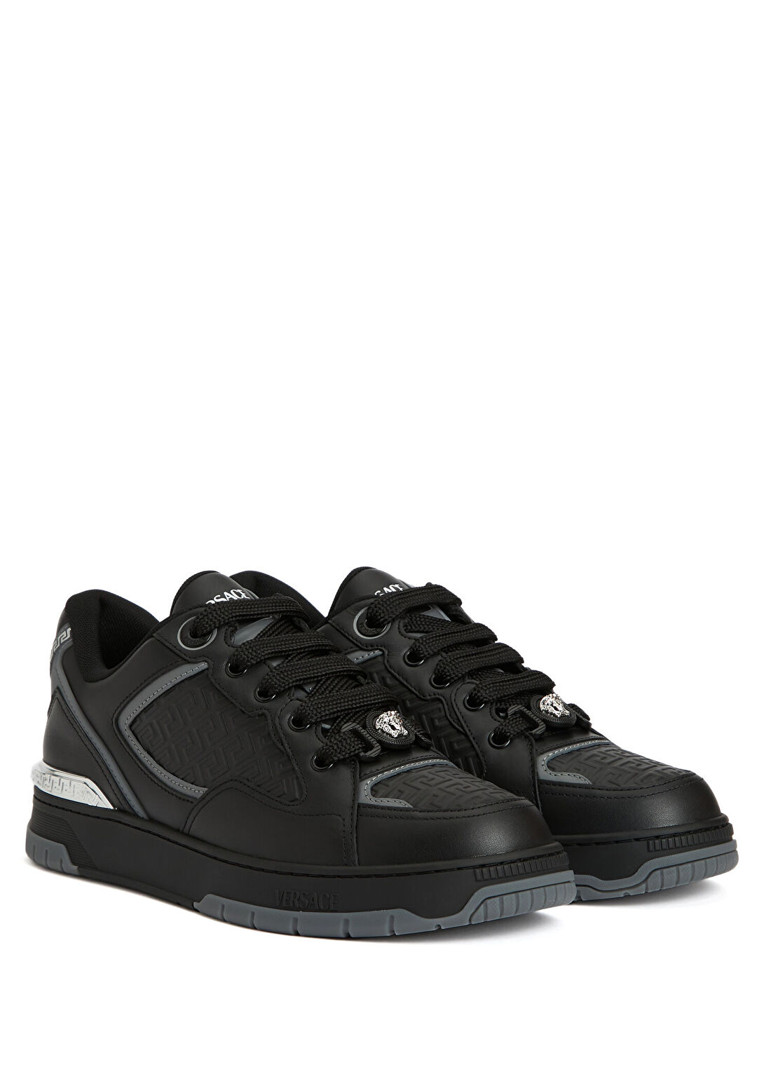 Versace Siyah Erkek Deri Sneaker görsel 2