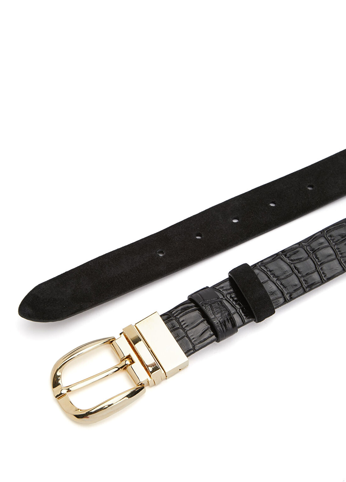 Beymen Collection Siyah Çift Taraflı Kadın Deri Kemer görsel 3