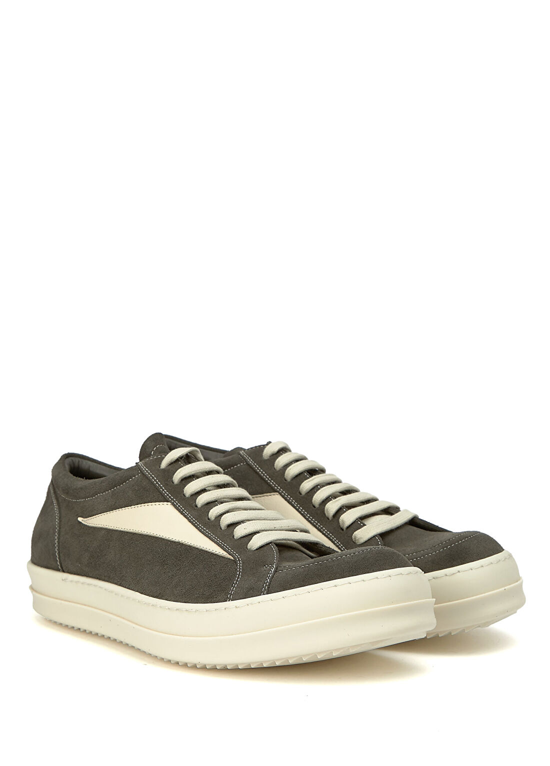 Rick Owens Haki Erkek Deri Sneaker görsel 2