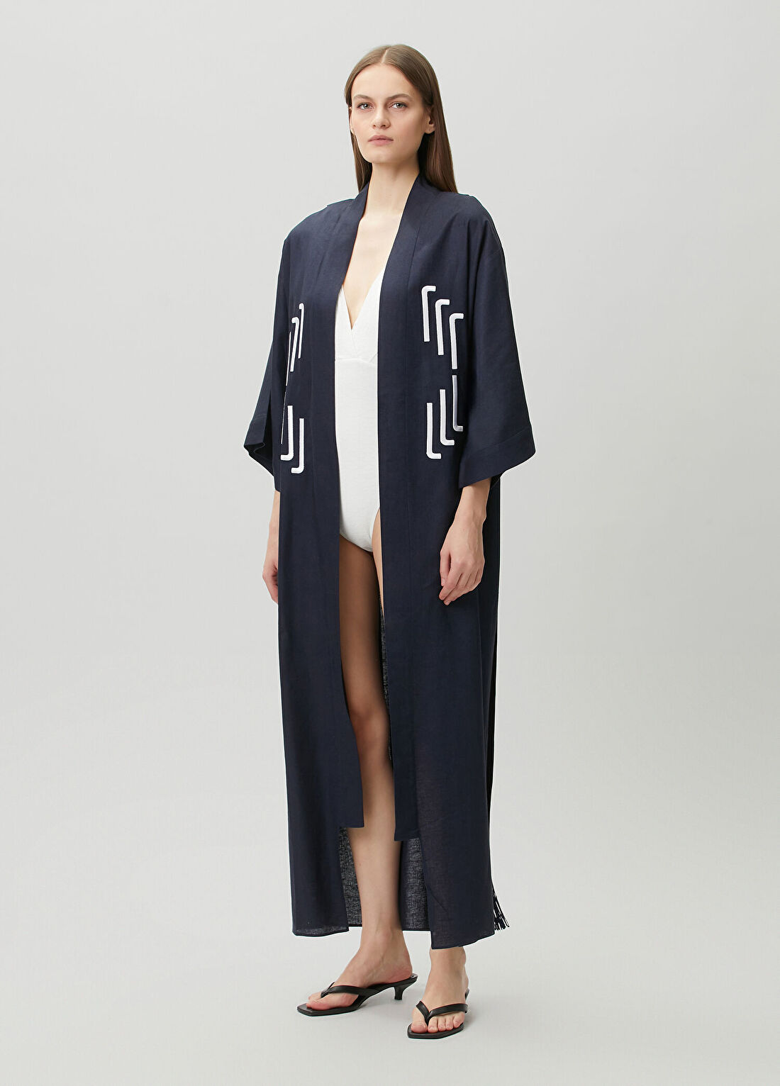 Jaquette Jilda Palmji Lacivert Kimono