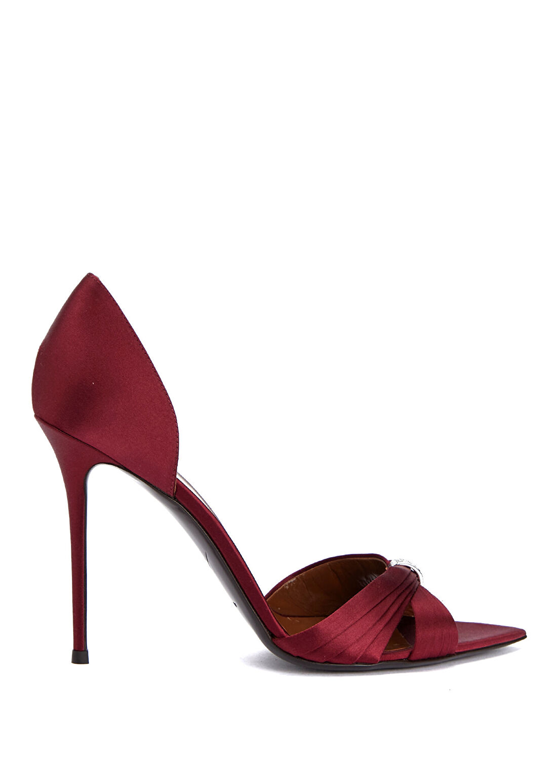 Giuseppe Zanotti Lumière Bordo Saten Topuklu Ayakkabı