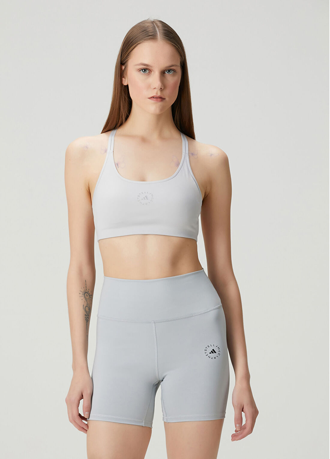 Adidas by Stella Mccartney Running Gri Mini Kısa Üst