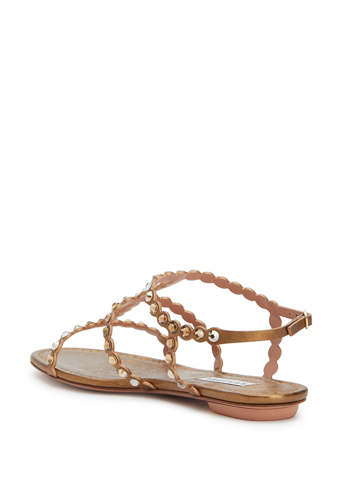 Aquazzura Tequila Gold Kadın Deri Sandalet görsel 3