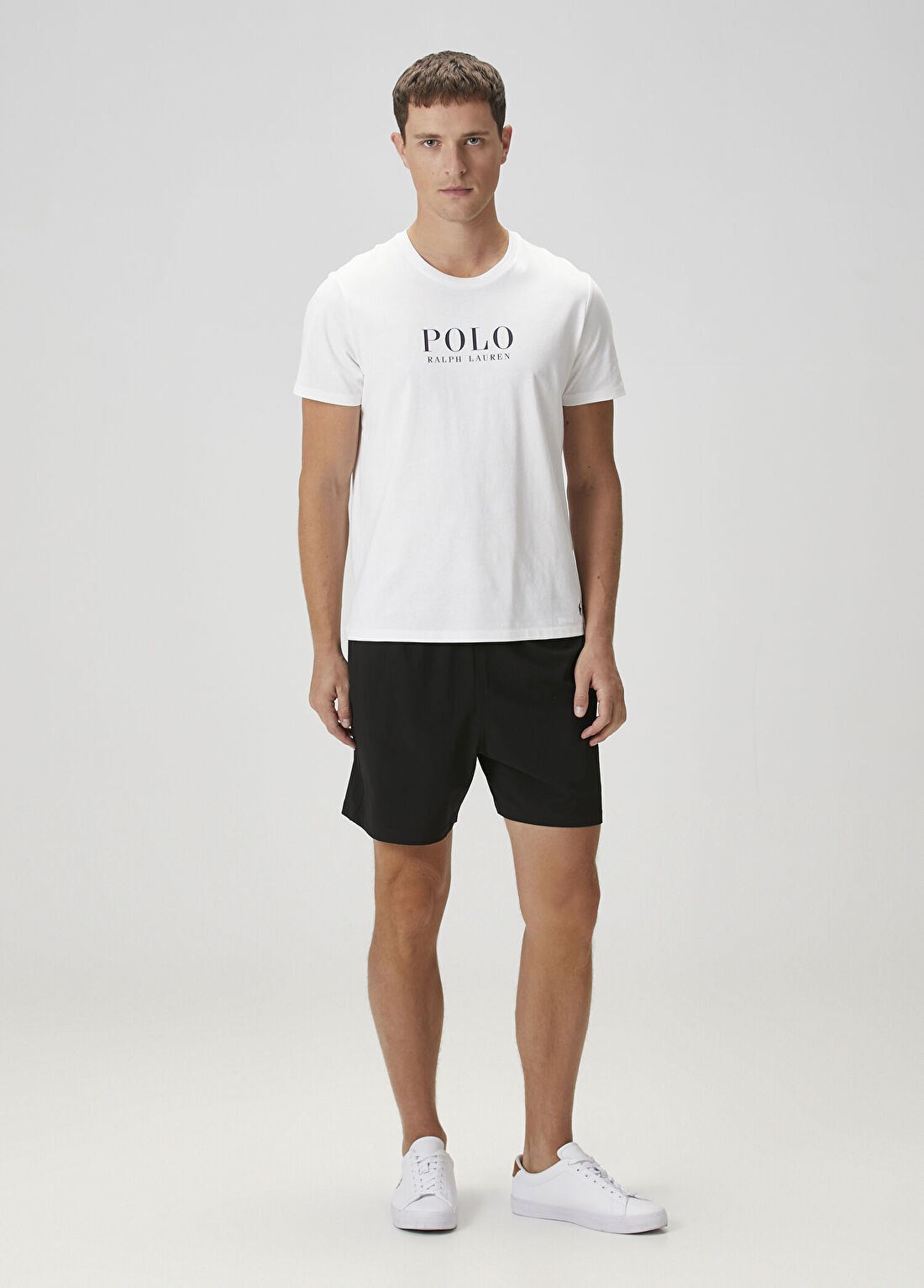 Polo Ralph Lauren Siyah Logo Nakışlı Deniz Şortu