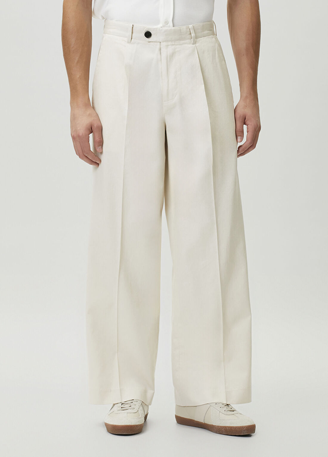 AllSaints Midas Krem Pantolon görsel 2