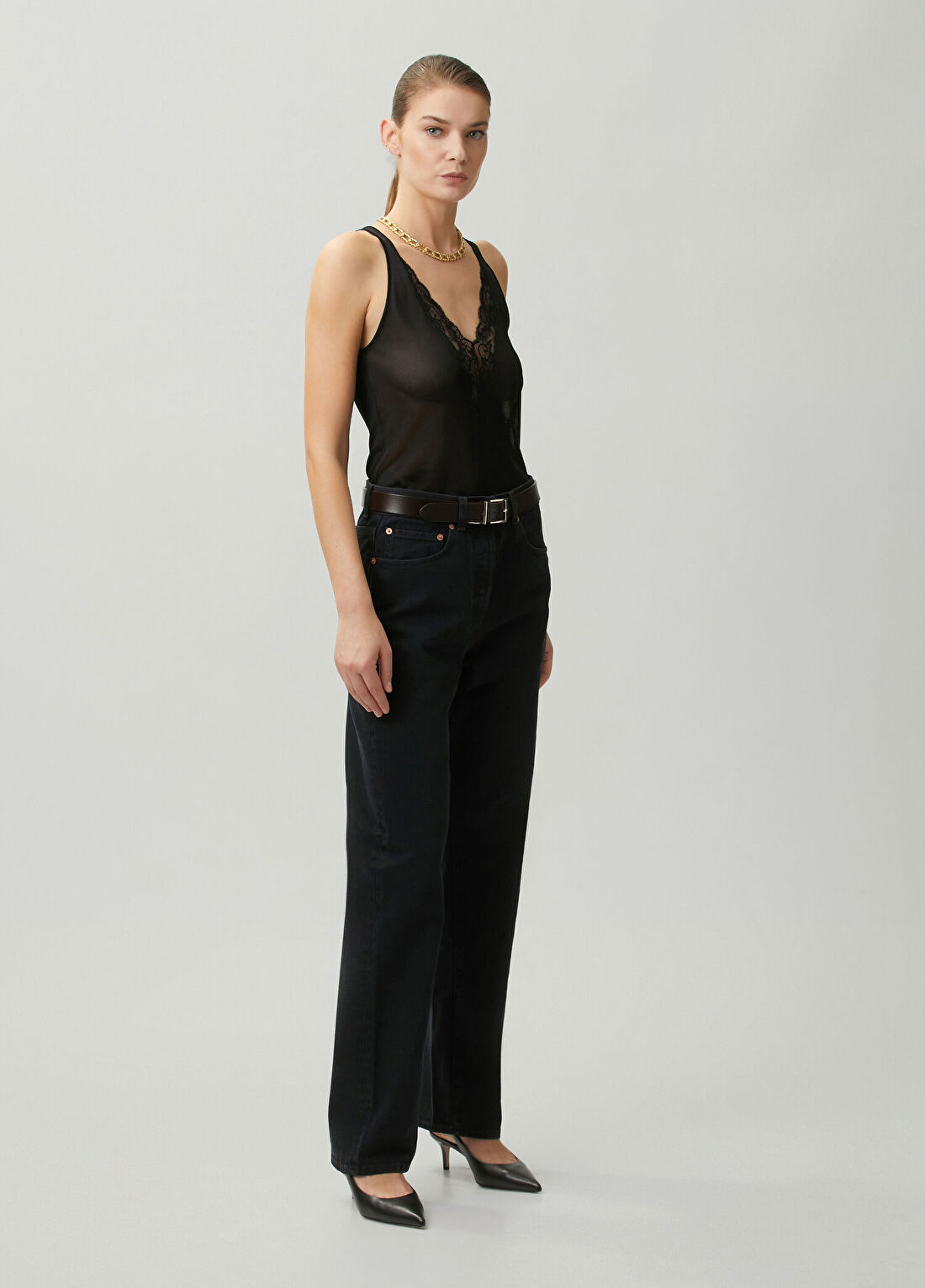 Balmain Siyah Jean Pantolon görsel 2