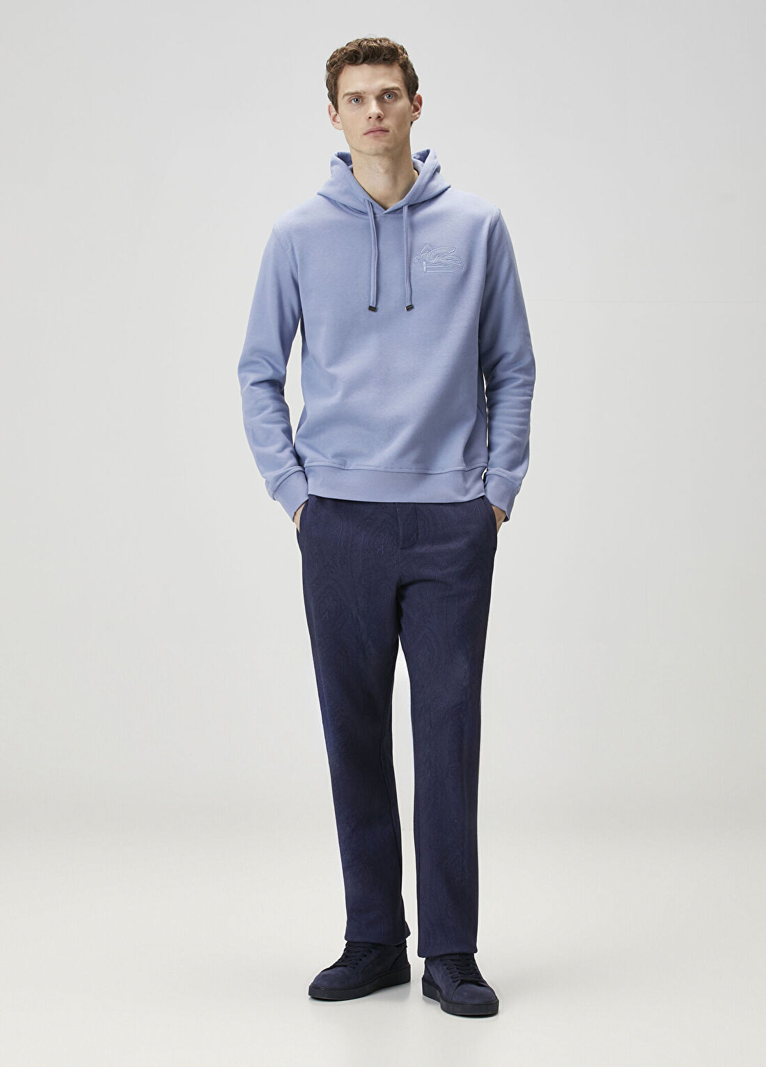 Etro Mavi Kapüşonlu Sweatshirt görsel 2