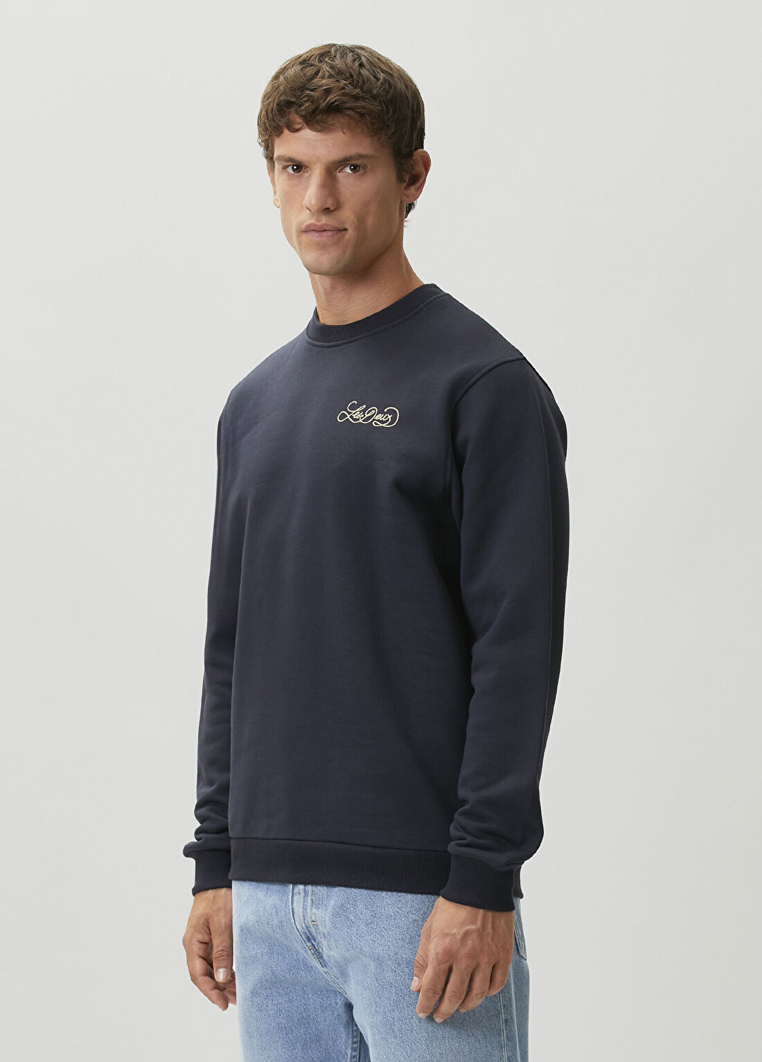 Les Deux Koyu Lacivert Logo Detaylı Sweatshirt görsel 3