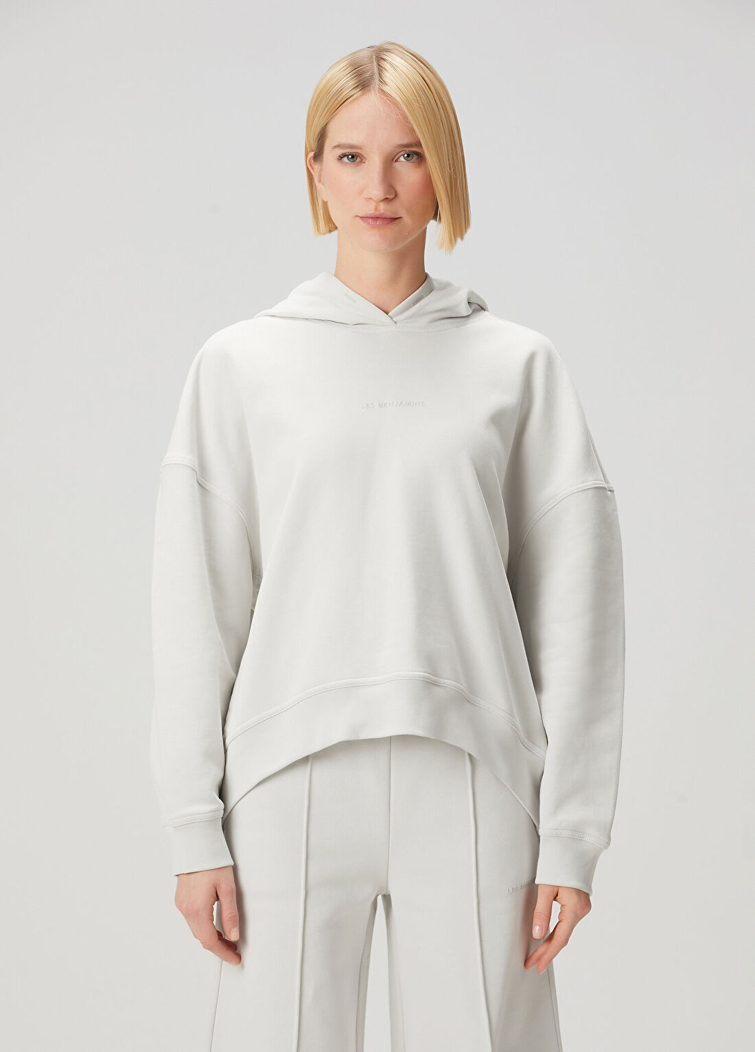 Les Benjamins Gri Kapüşonlu Sweatshirt