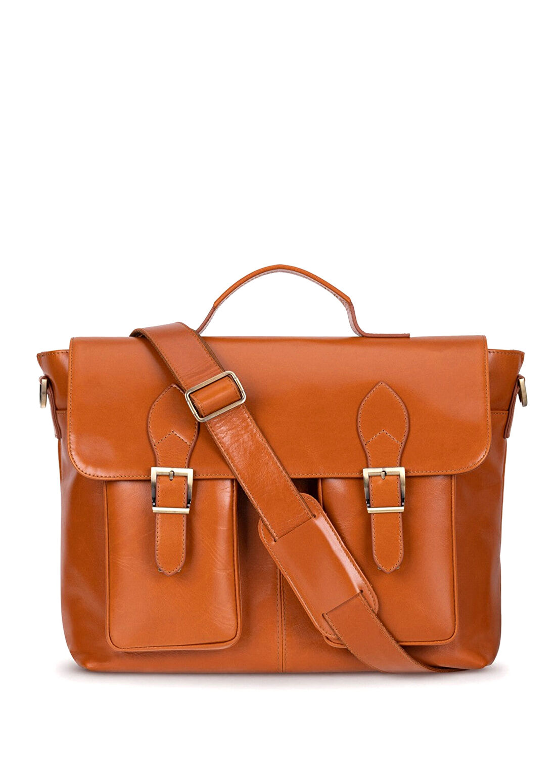 Bloominbag Rivoli Cognac Tan Taba Deri 16/17" Unisex Laptop ve Evrak Çantası