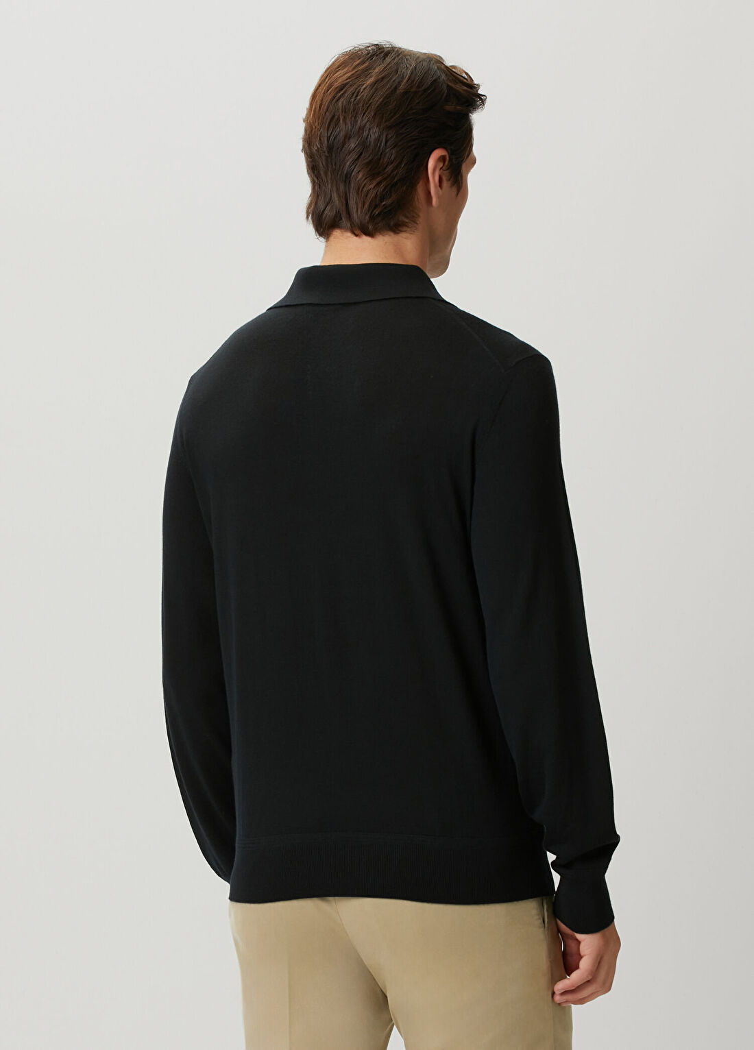 Tom Ford Siyah Polo Yaka Yün Triko görsel 4