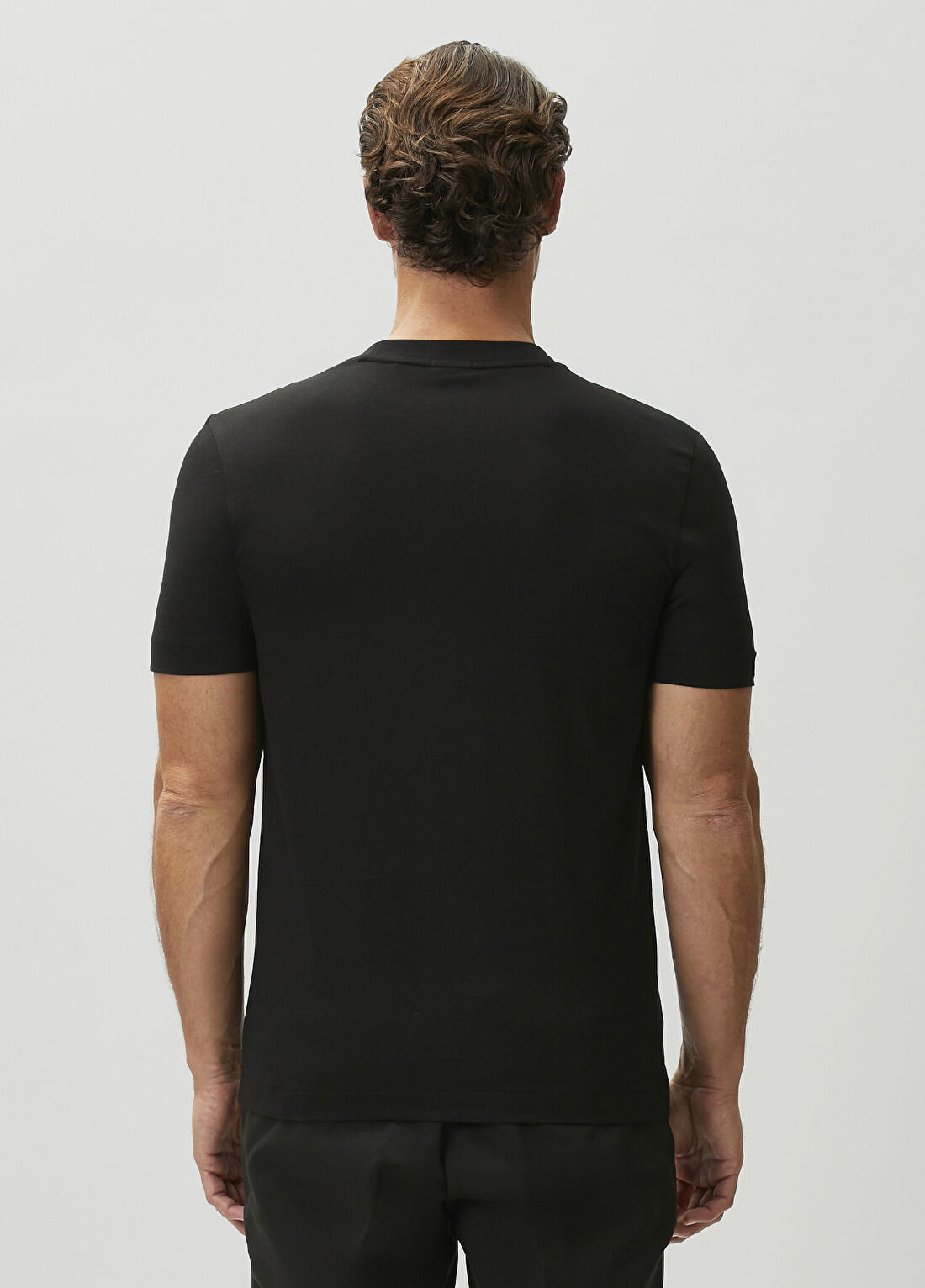 Boss Regular Fit Siyah T-shirt görsel 4