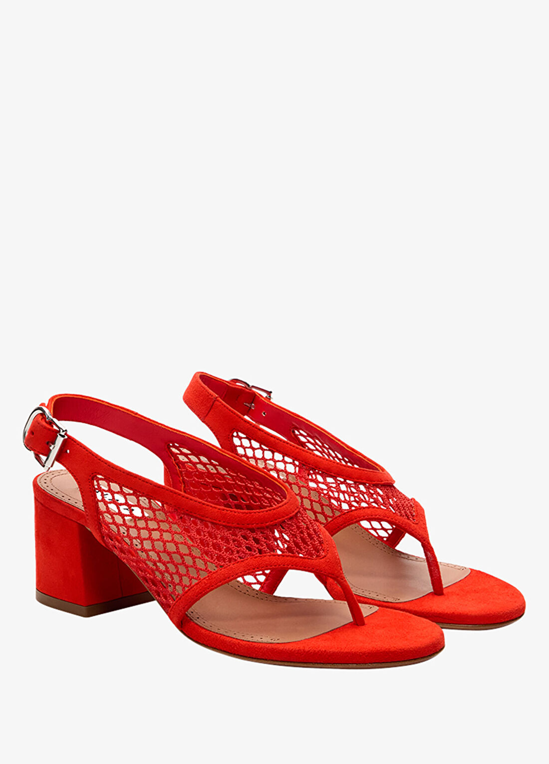 Alaïa Fishnet Kırmızı Kadın Sandalet