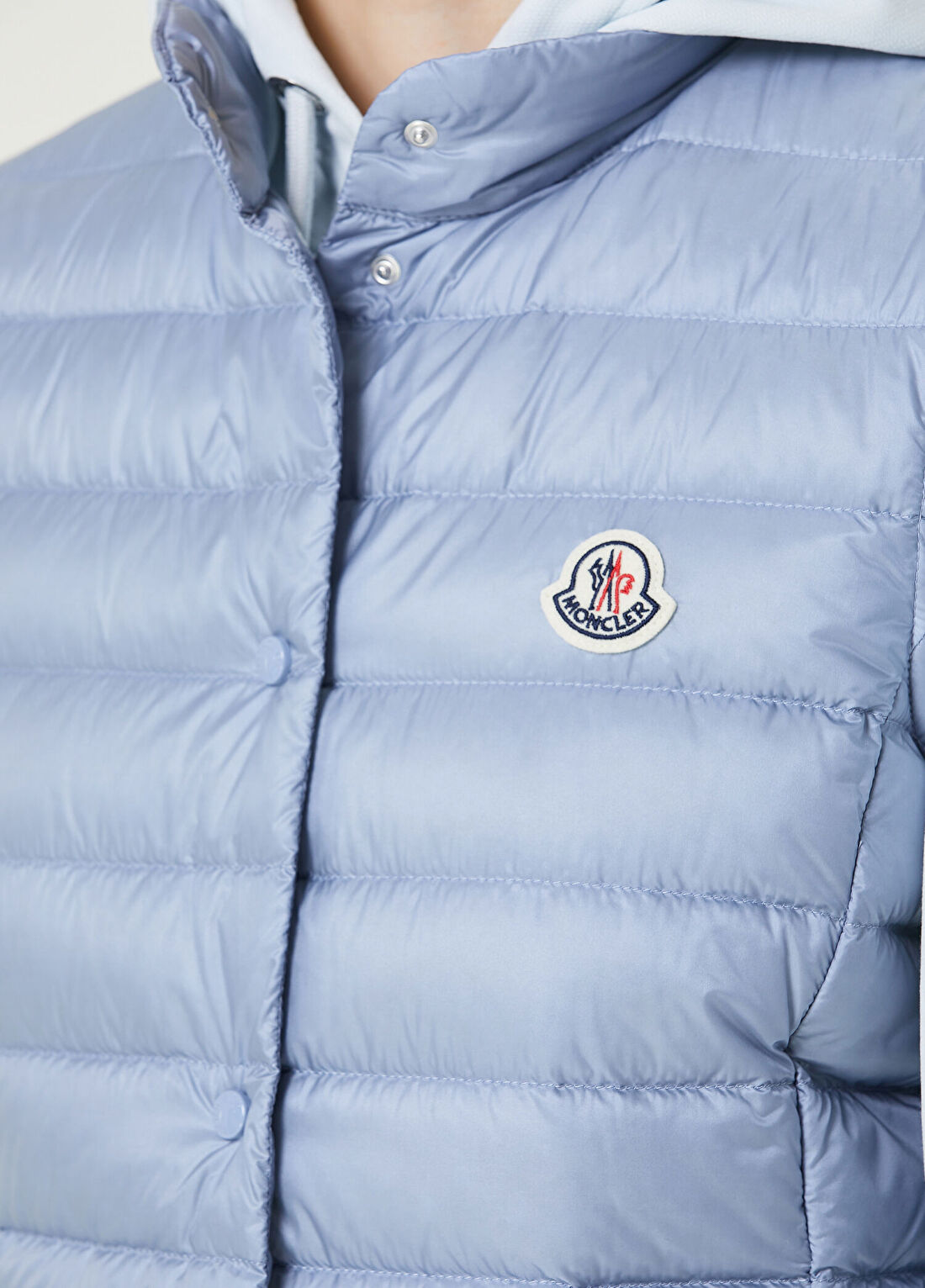 Moncler Glygos Açık Mavi Kapüşonlu Puff Yelek görsel 4