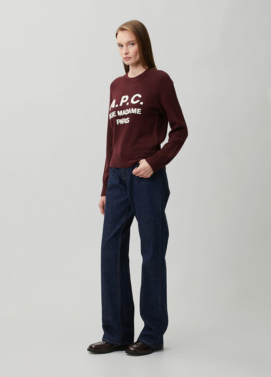 A.P.C. Alissa Bordo Logolu Yün Kazak görsel 2