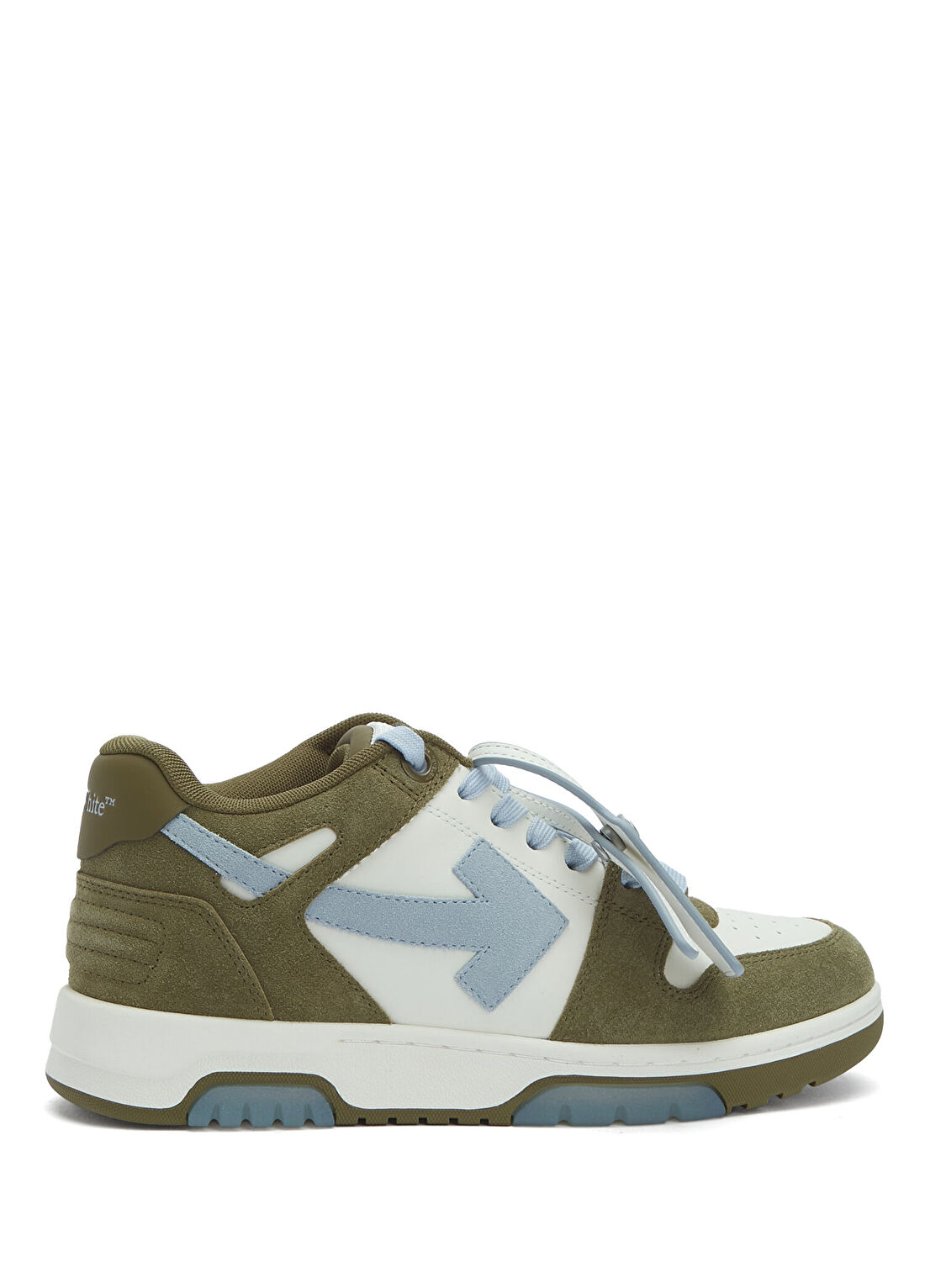 Off-White Out Of Haki Krem Kadın Deri Sneaker