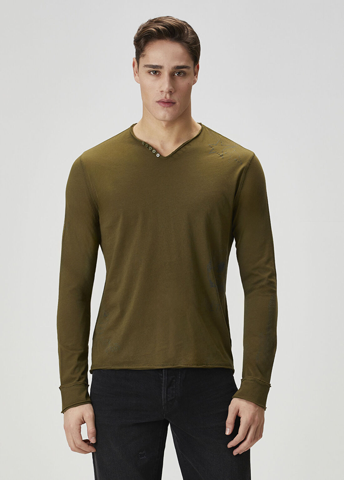 Zadig&Voltaire Monastir Yeşil Uzun Kollu T-shirt
