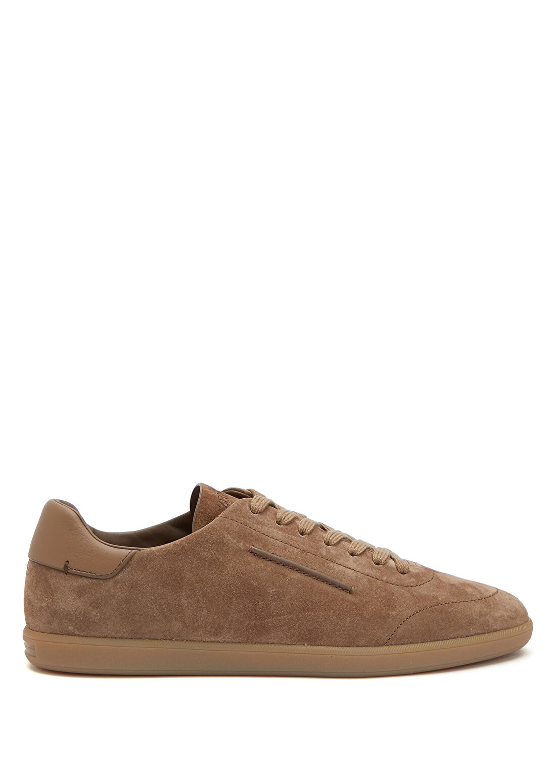 Zegna 232 Koyu Bej Erkek Süet Sneaker