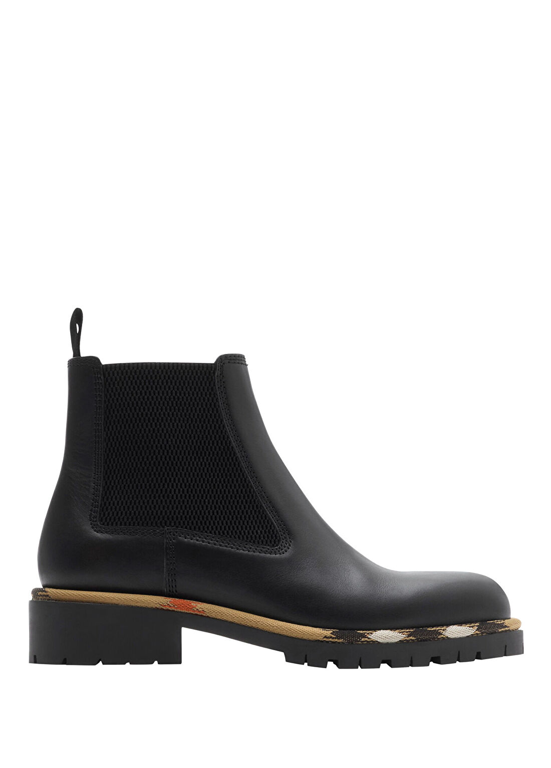 Burberry Leather Gravel Chelsea Siyah Deri Kadın Bot