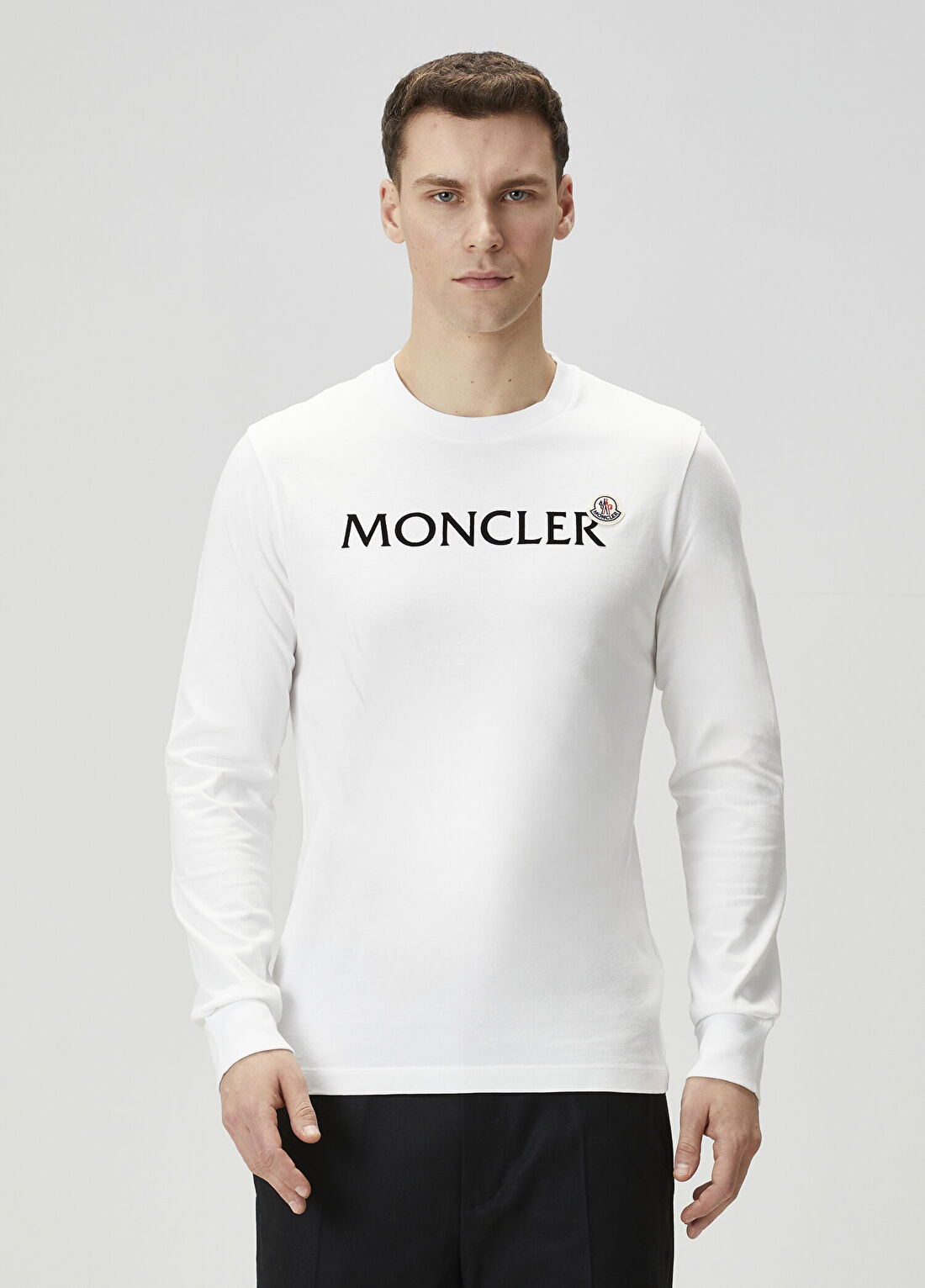 Moncler Beyaz Uzun Kollu T-shirt
