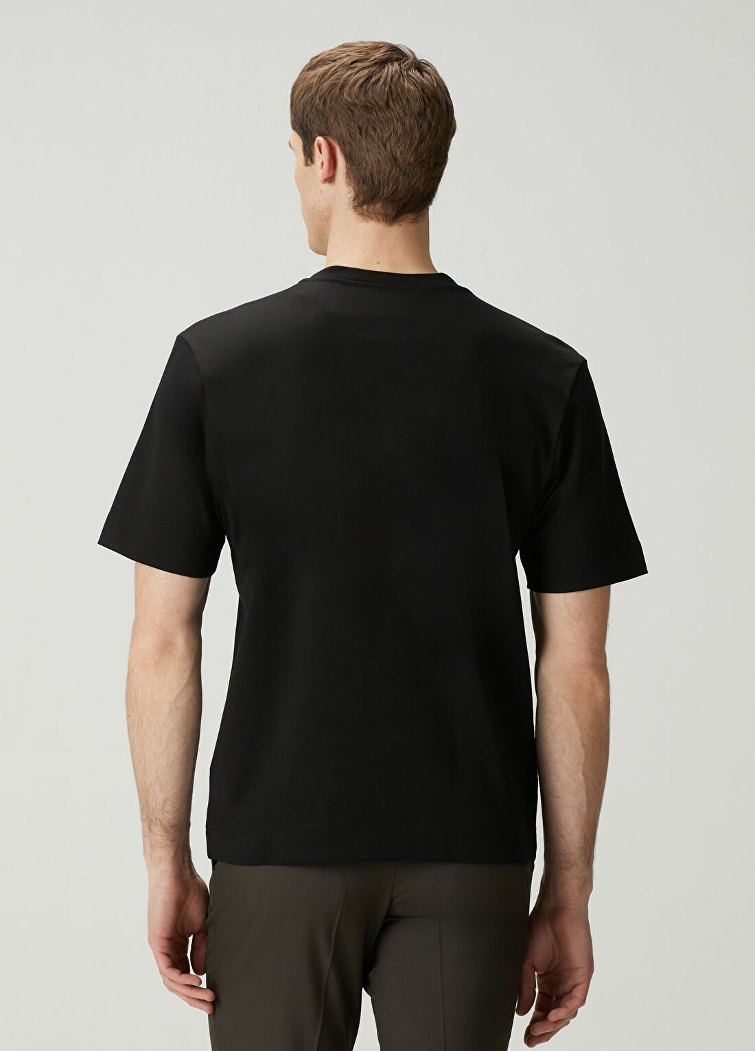 Fendi Siyah Logo Nakışlı T-shirt görsel 4
