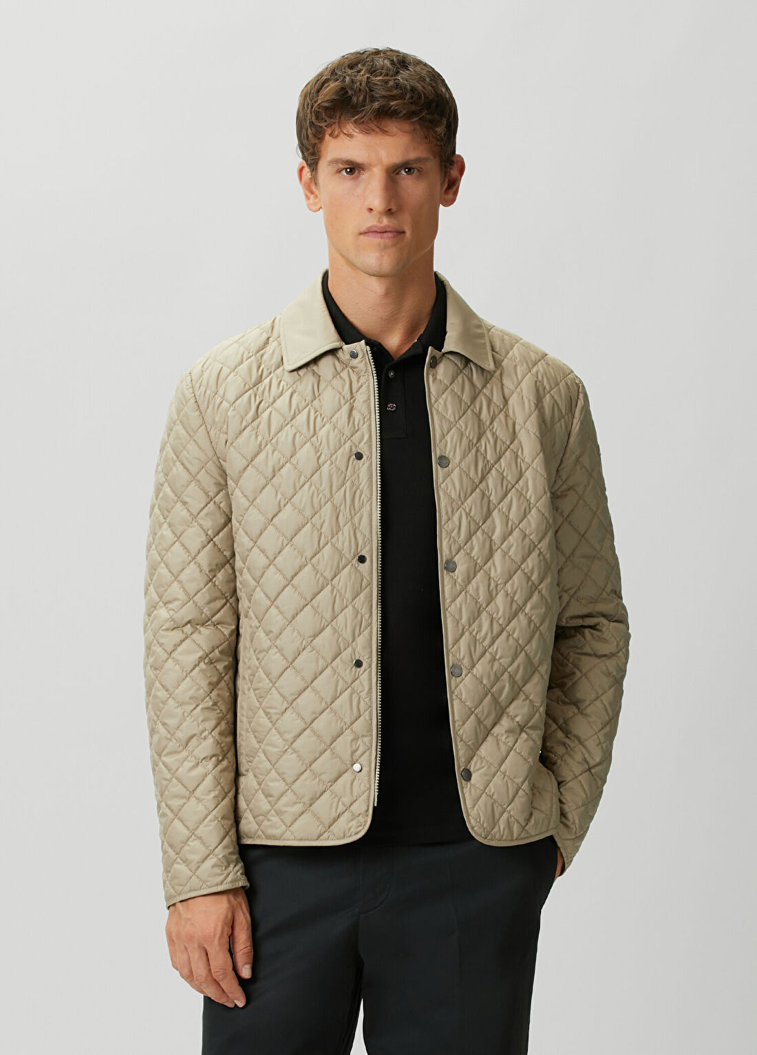 Moncler Bej Kapitoneli Mont