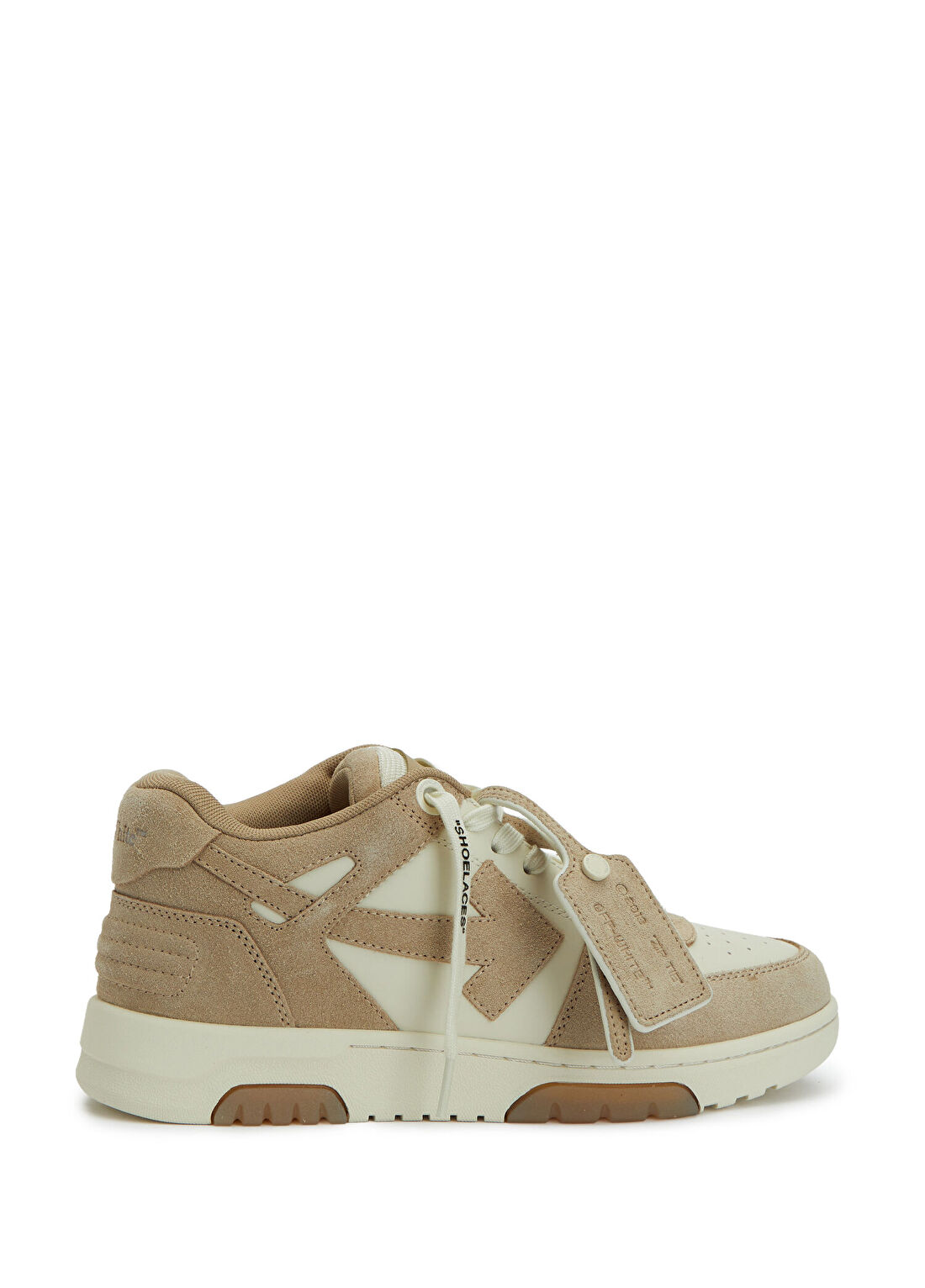Off-White Bej Kadın Deri Sneaker