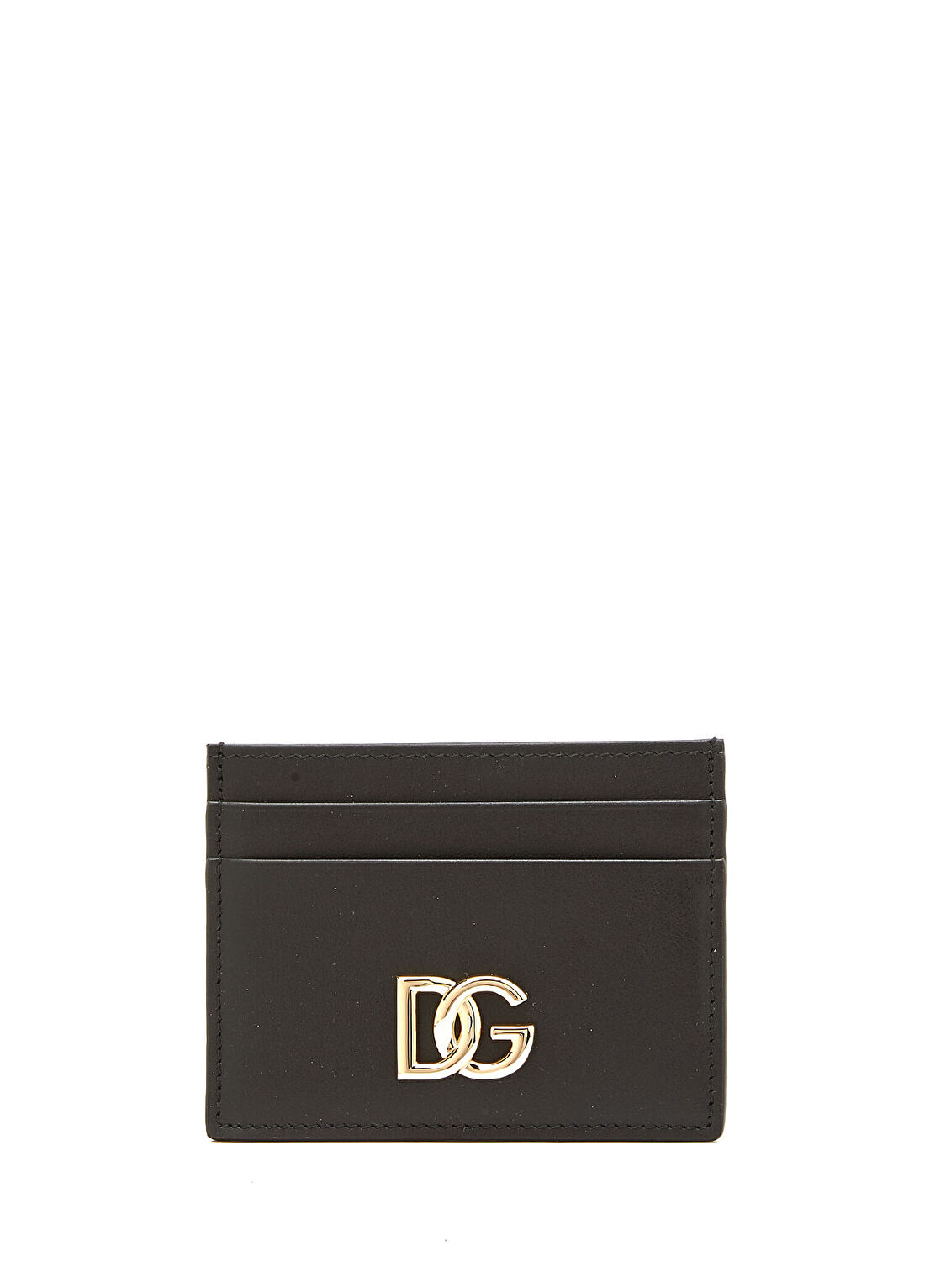 Dolce&Gabbana Siyah Logolu Kadın Deri Kartlık