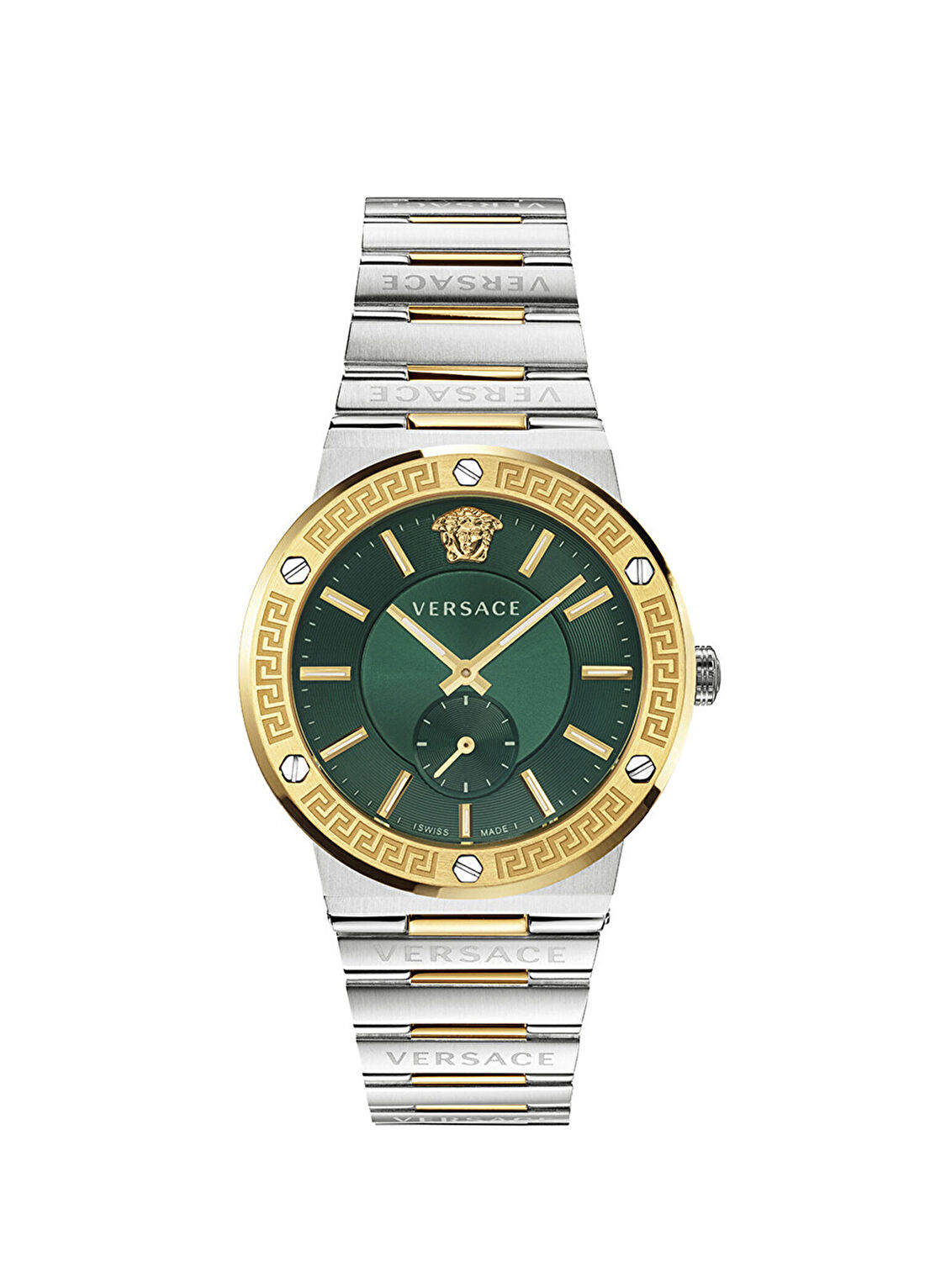 Versace VRSCVEVI00420 Altın Rengi Metalik Gri Unisex Kol Saati