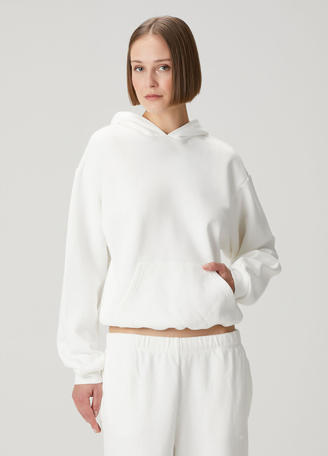Skims Classic Beyaz Hoodie