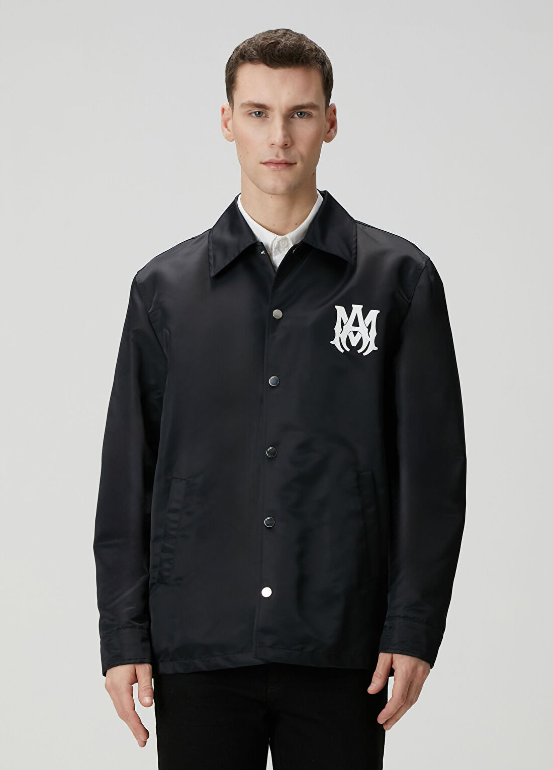 Amiri Siyah Logo Detaylı Ceket