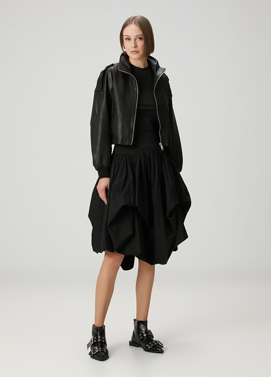 AllSaints Siyah Midi Etek