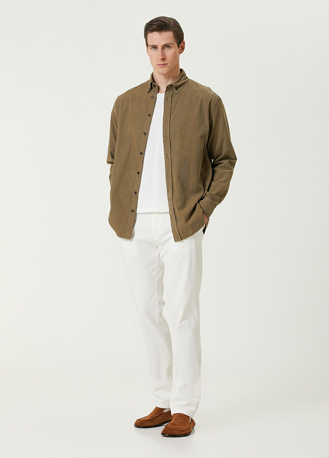 The Row Blaine Kırık Beyaz Basic T-shirt görsel 2