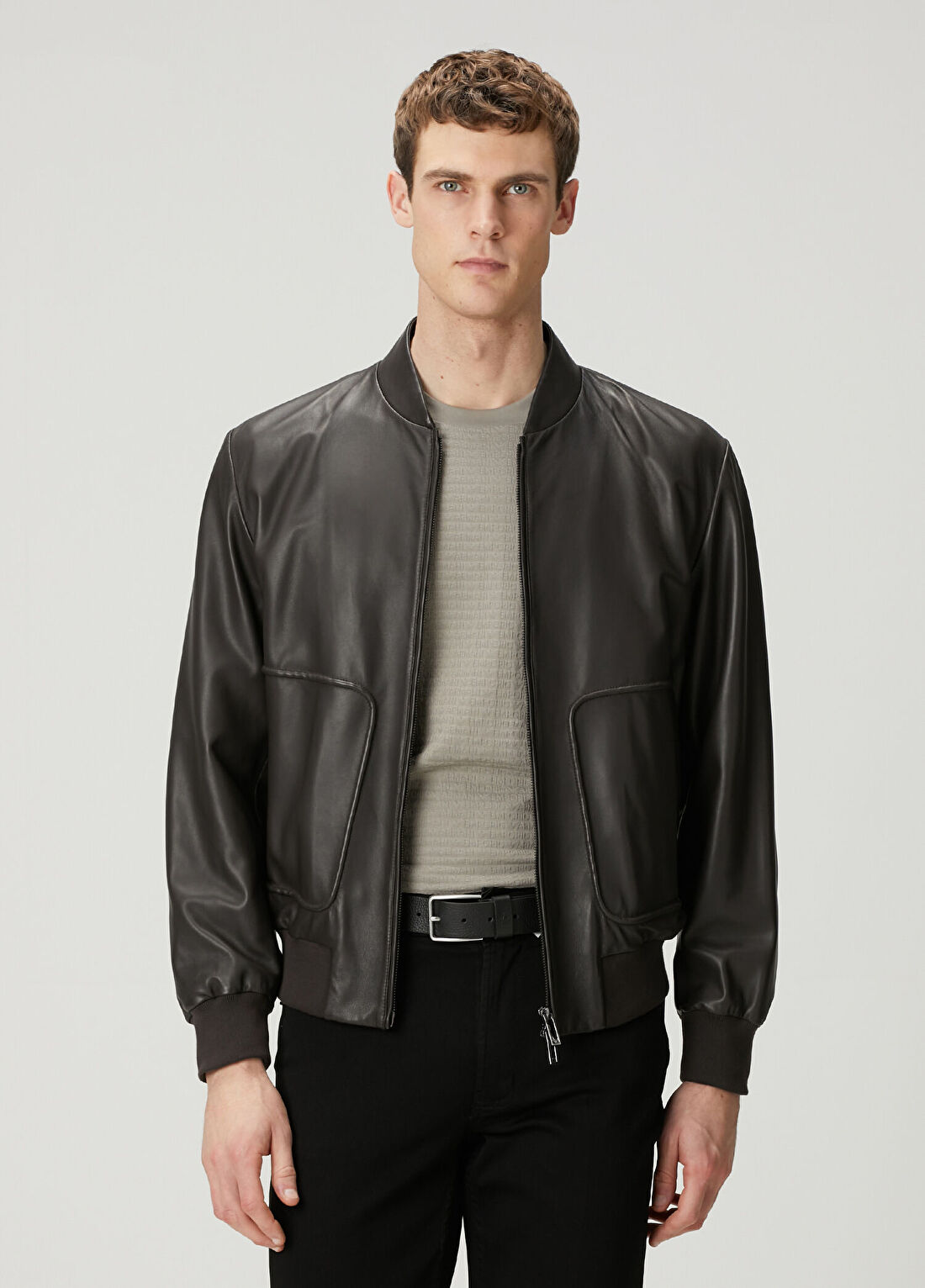 Emporio Armani Kahverengi Deri Mont